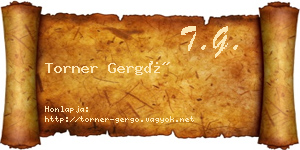 Torner Gergő névjegykártya